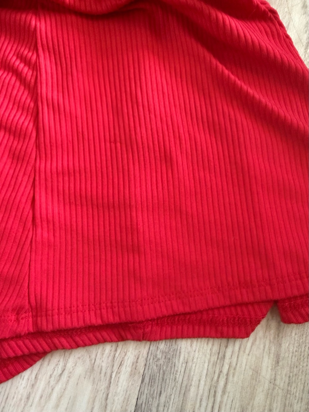 EARTHBOUND Red Ribbed Ruched Mini Dress - Picture 5 of 6